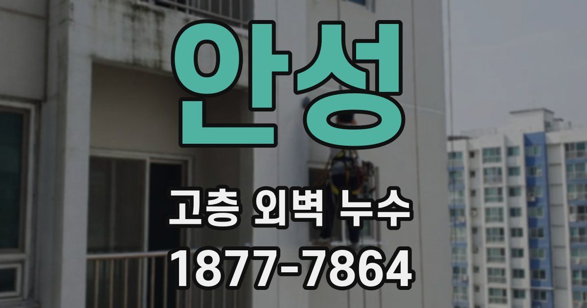 안성 고층 외벽 누수