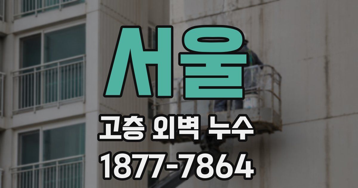 서울 고층 외벽 누수