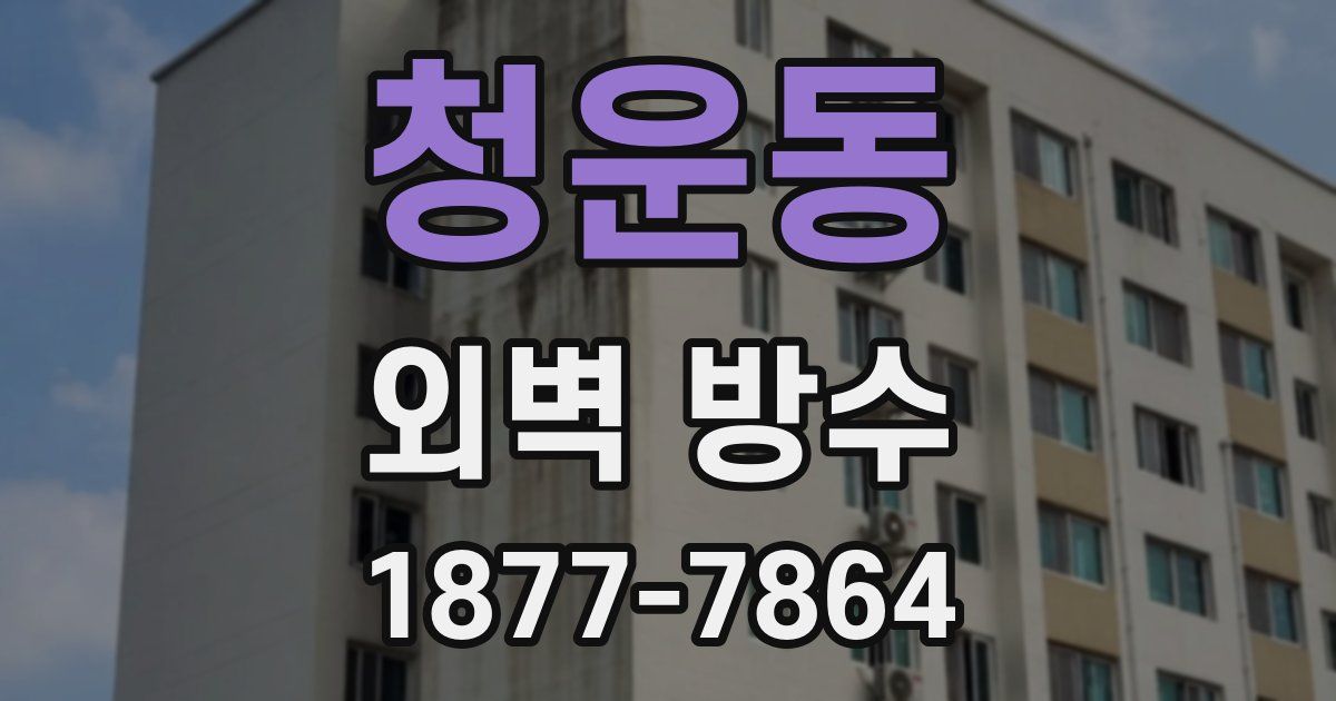 청운동 외벽 방수