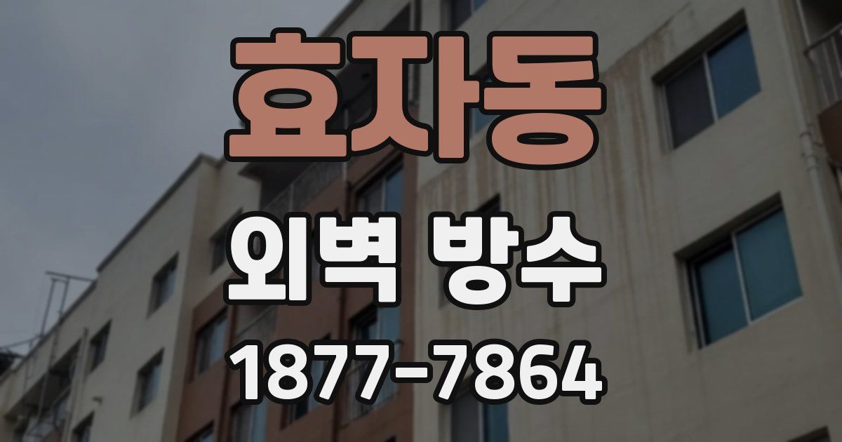 효자동 외벽 방수