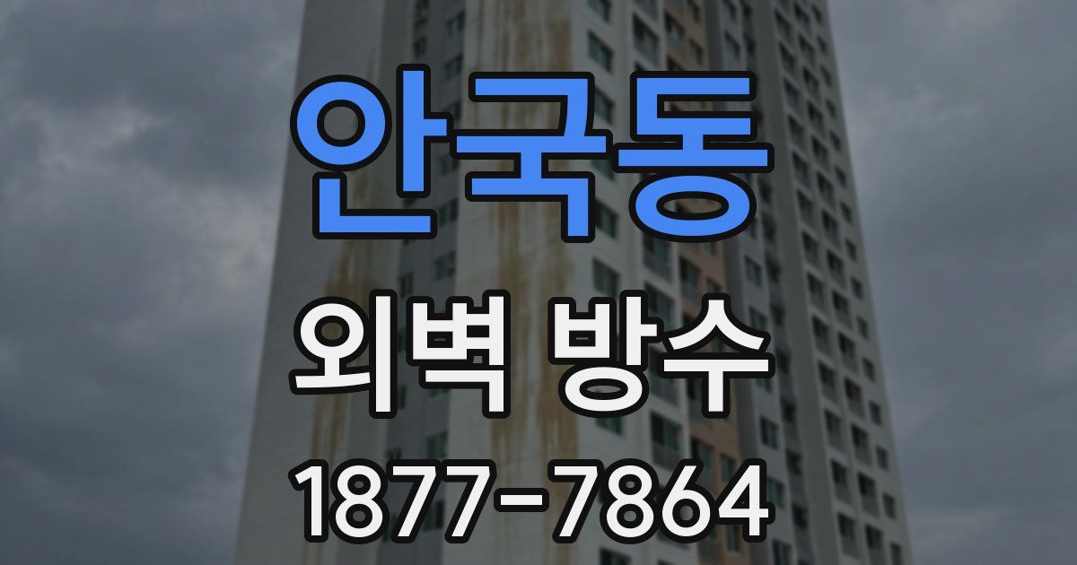 안국동 외벽 방수