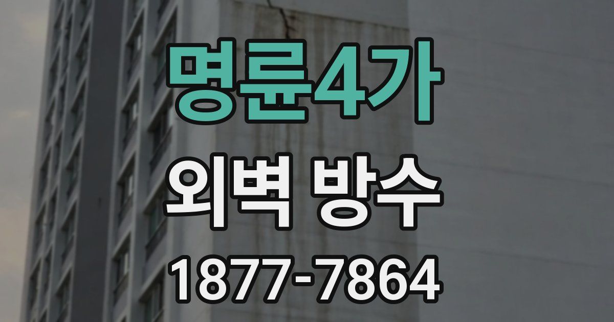 명륜4가 외벽 방수