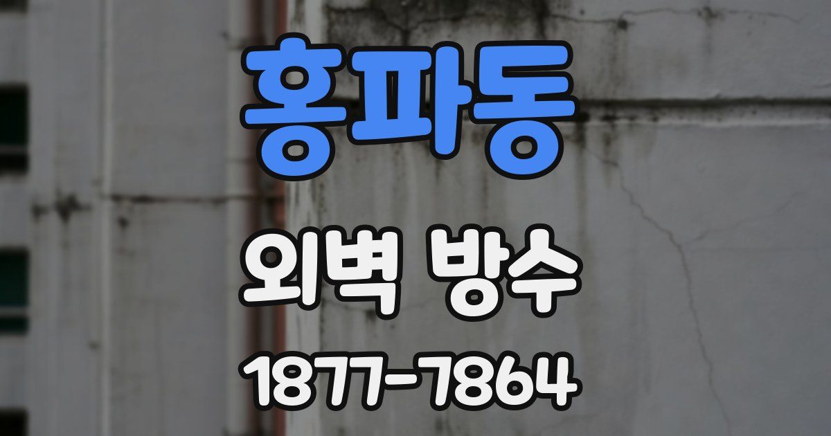홍파동 외벽 방수