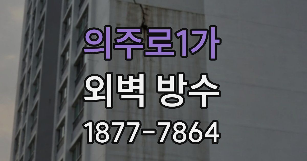의주로1가 외벽 방수