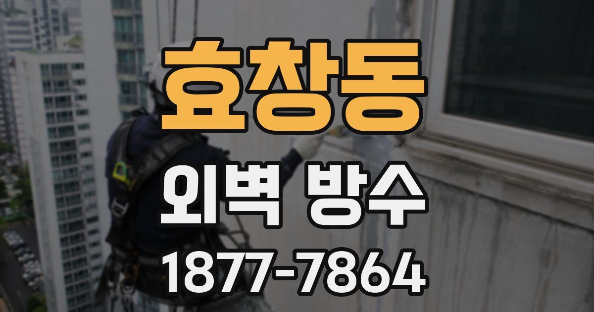 효창동 외벽 방수