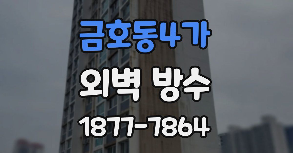금호동4가 외벽 방수