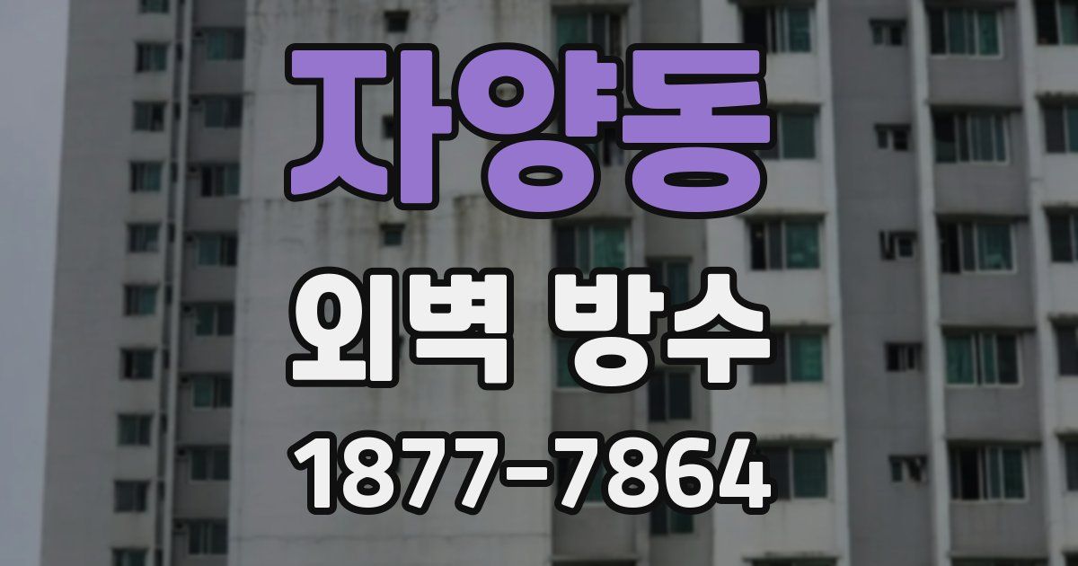 자양동 외벽 방수
