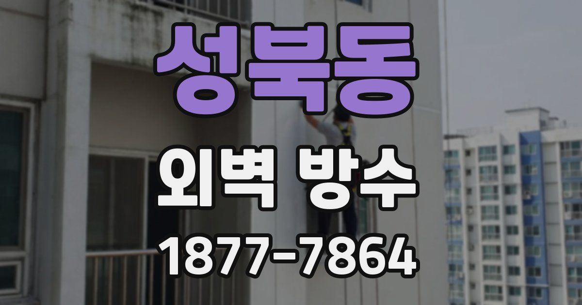 성북동 외벽 방수
