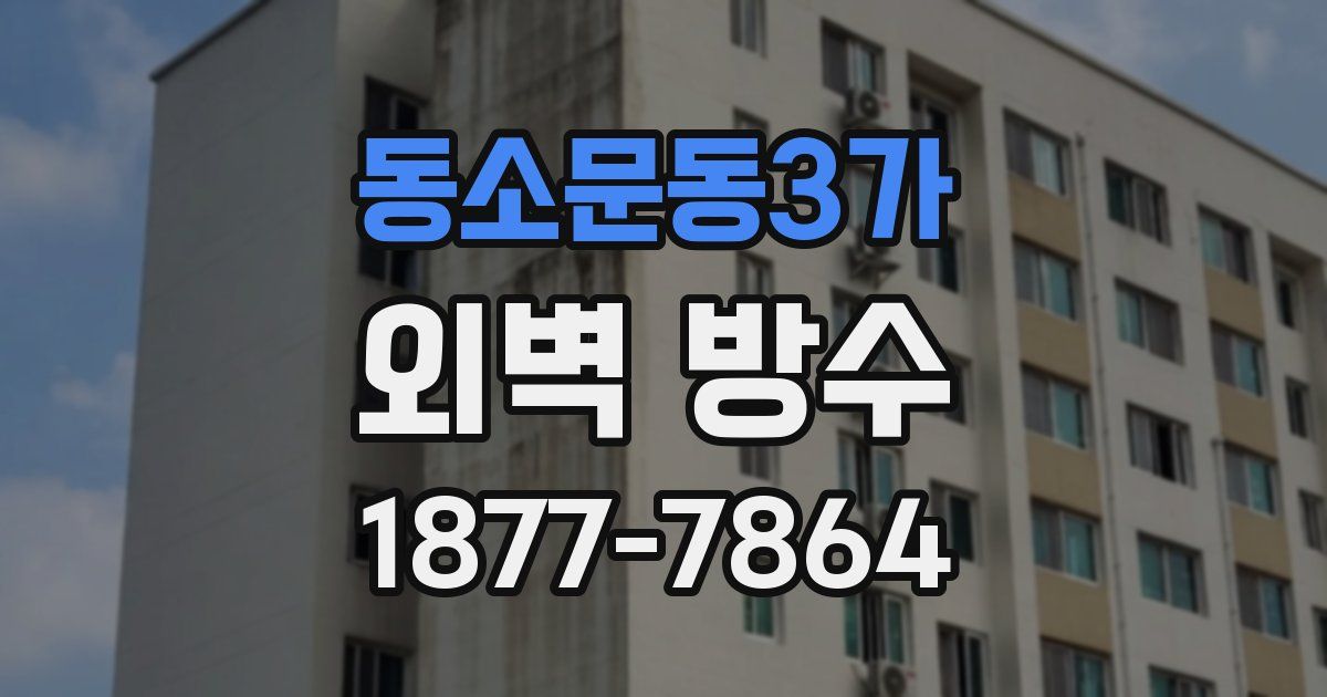 동소문동3가 외벽 방수