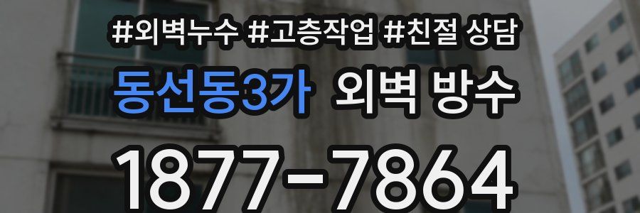 동선동3가 외벽 방수