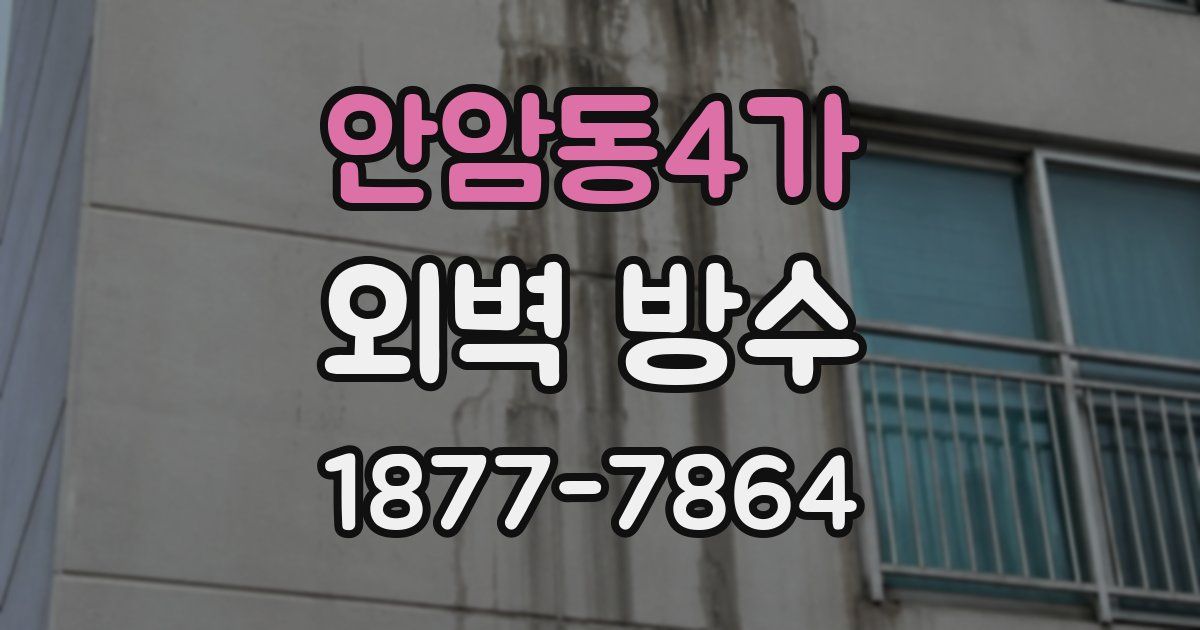 안암동4가 외벽 방수