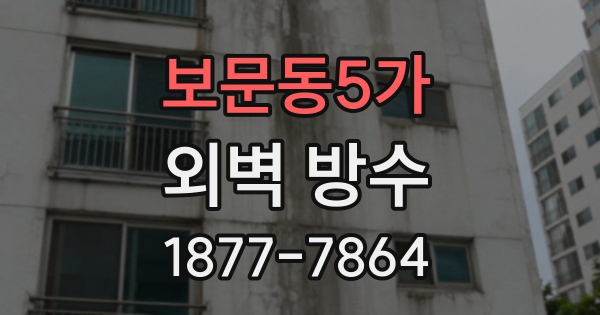 보문동5가 외벽 방수