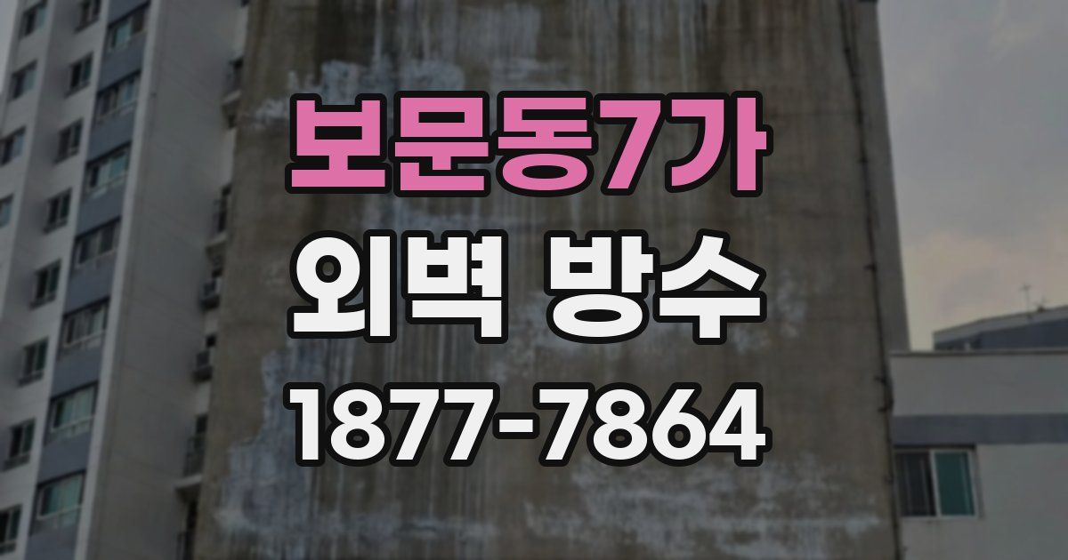 보문동7가 외벽 방수