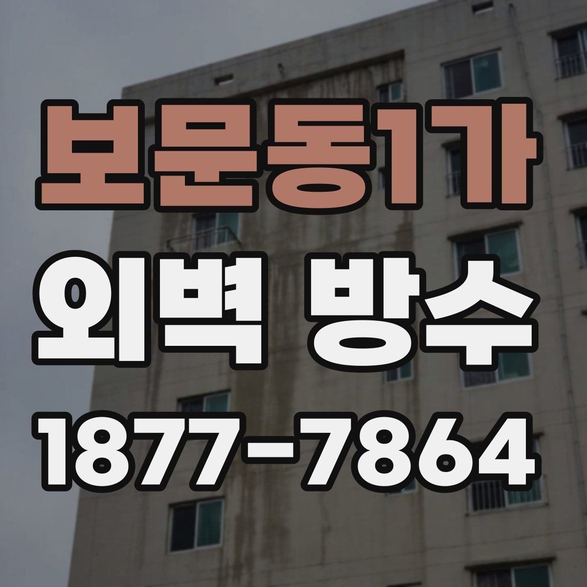 보문동1가 외벽 방수 공사 전후 비교로 보는 변화