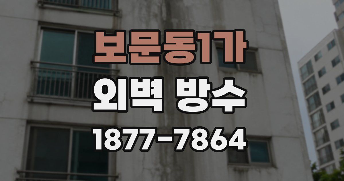 보문동1가 외벽 방수
