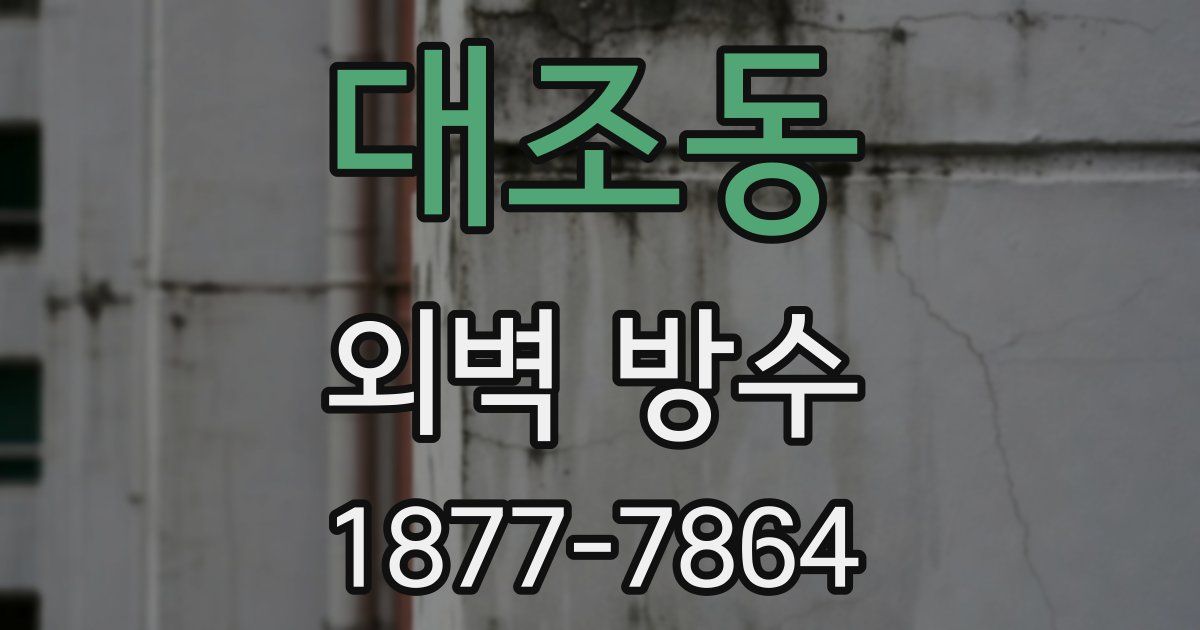 대조동 외벽 방수
