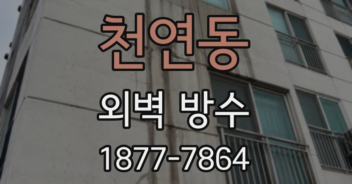 천연동 외벽 방수