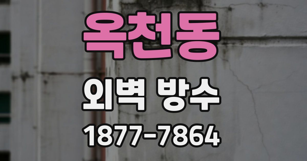 옥천동 외벽 방수