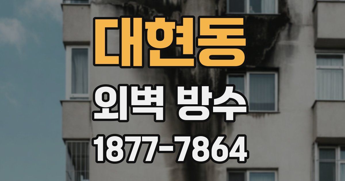 대현동 외벽 방수
