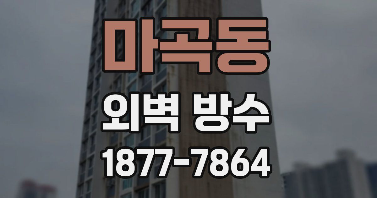 마곡동 외벽 방수