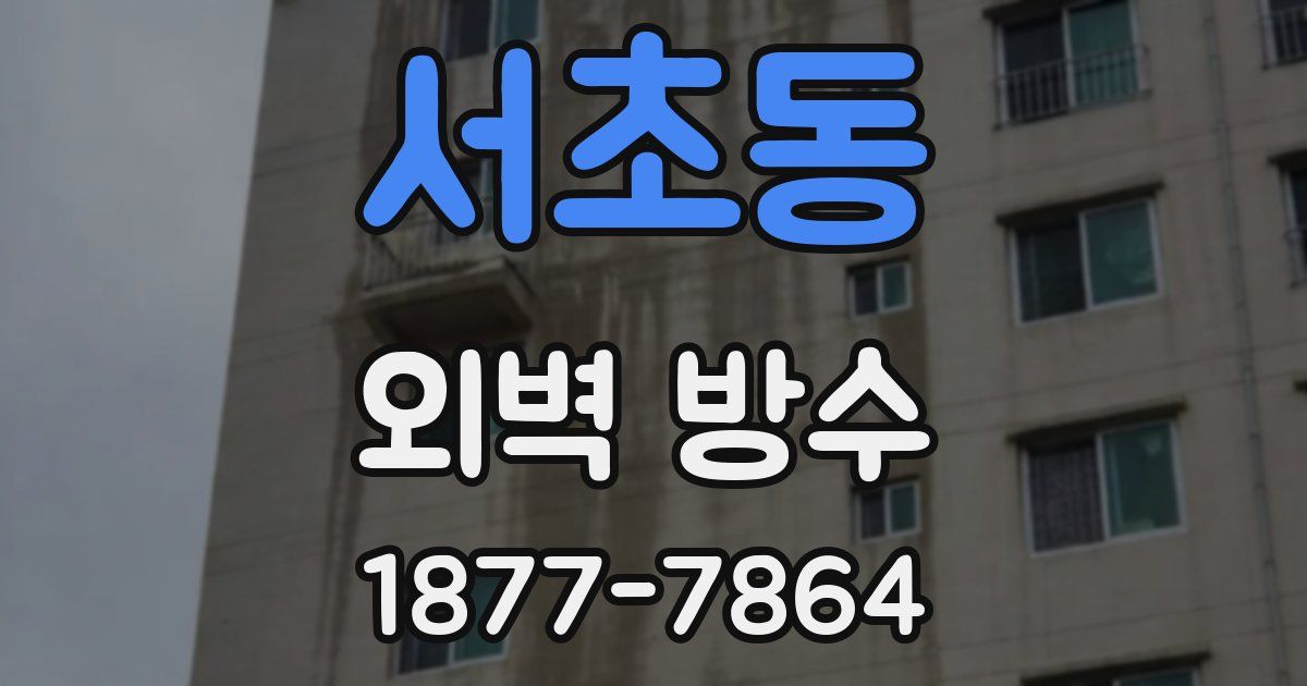 서초동 외벽 방수