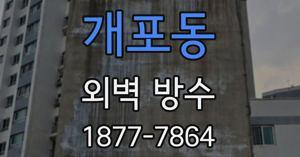 개포동 외벽 방수