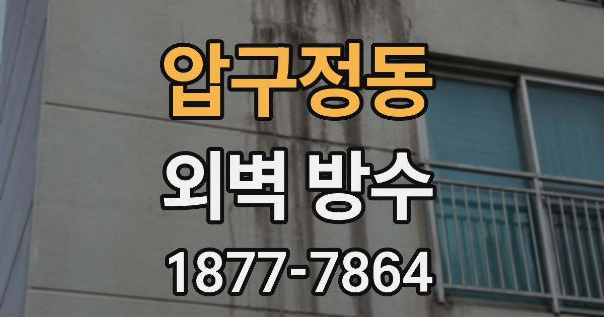 압구정동 외벽 방수