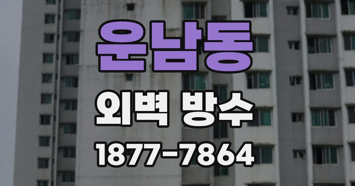 운남동 외벽 방수