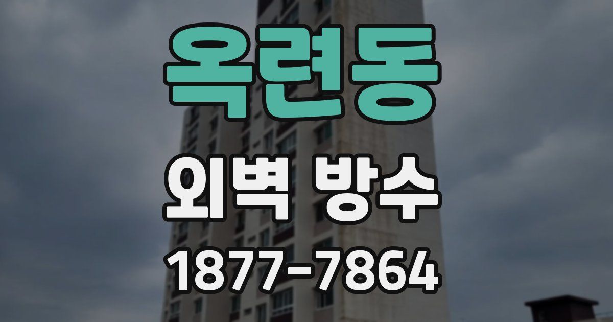 옥련동 외벽 방수