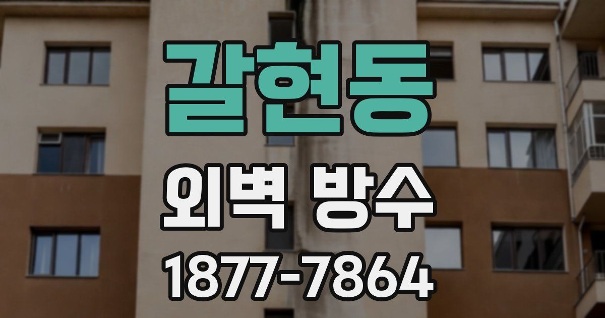 갈현동 외벽 방수