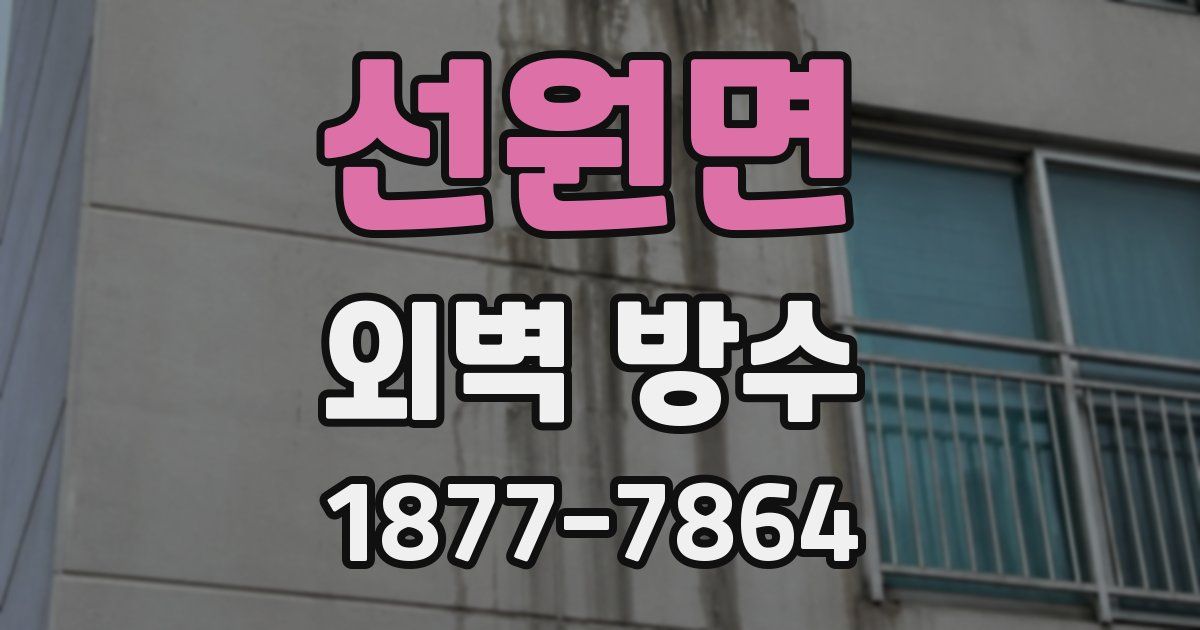 선원면 외벽 방수