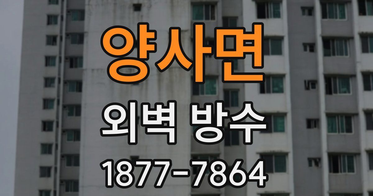 양사면 외벽 방수