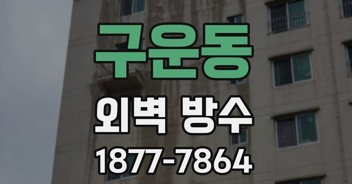 구운동 외벽 방수