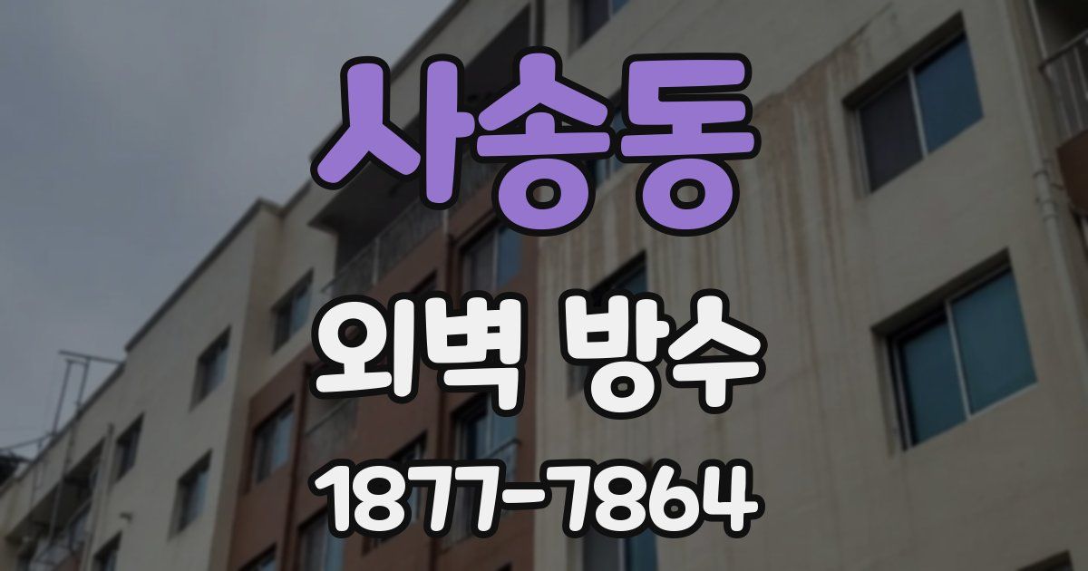 사송동 외벽 방수