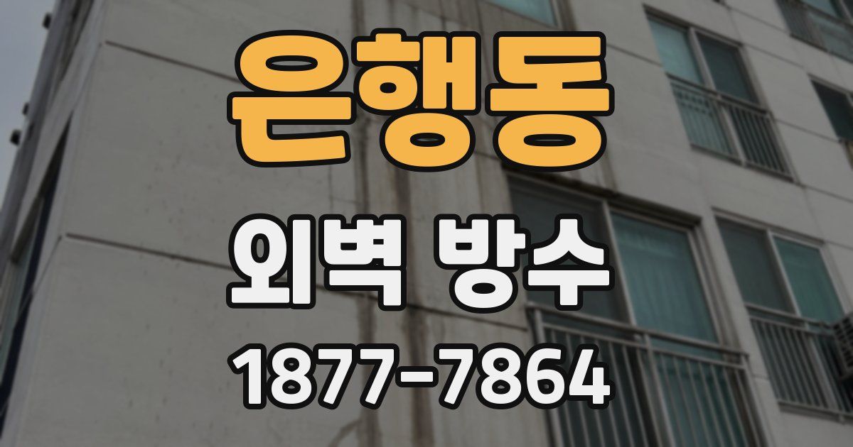 은행동 외벽 방수