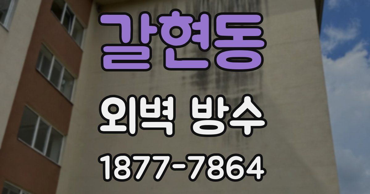 갈현동 외벽 방수