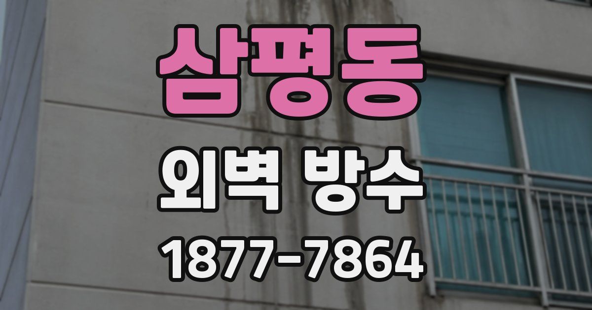 삼평동 외벽 방수