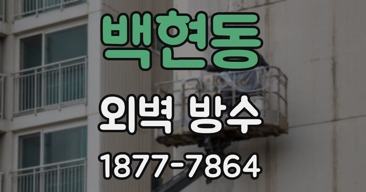 백현동 외벽 방수