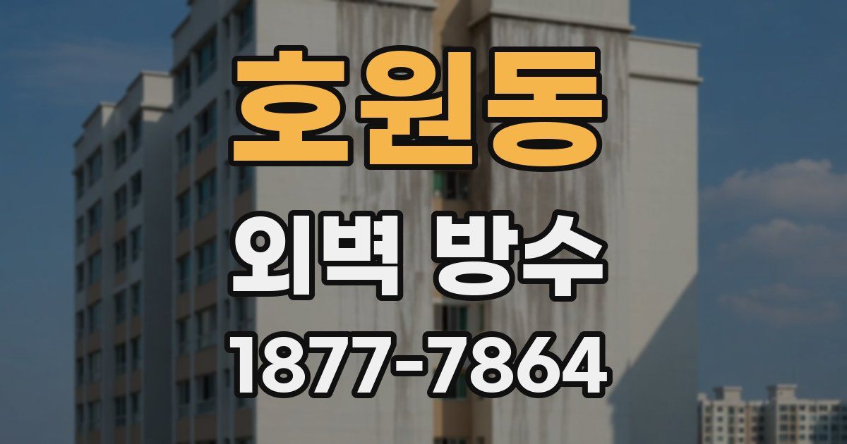 호원동 외벽 방수