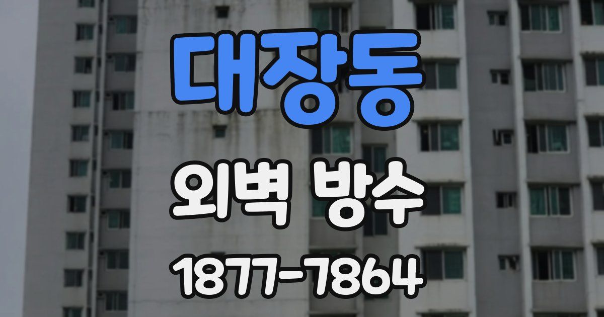 대장동 외벽 방수