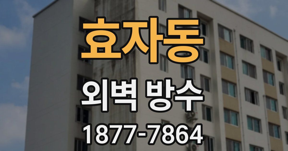 효자동 외벽 방수