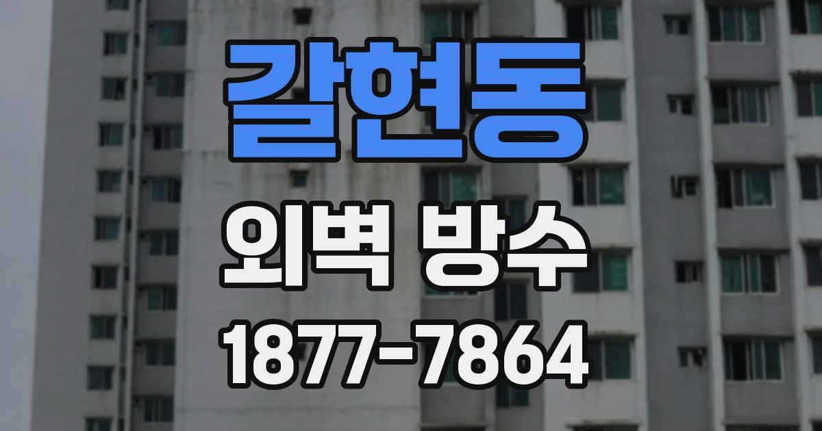 갈현동 외벽 방수