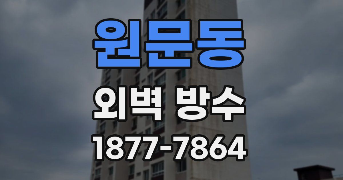 원문동 외벽 방수