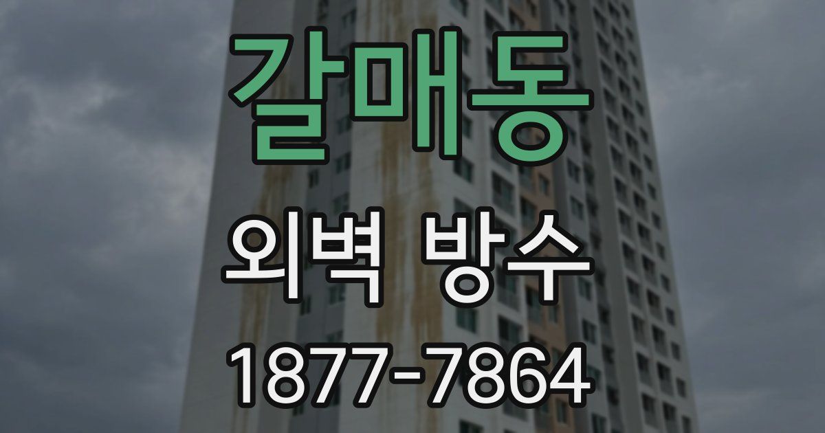 갈매동 외벽 방수