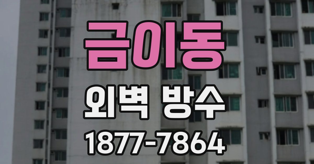 금이동 외벽 방수