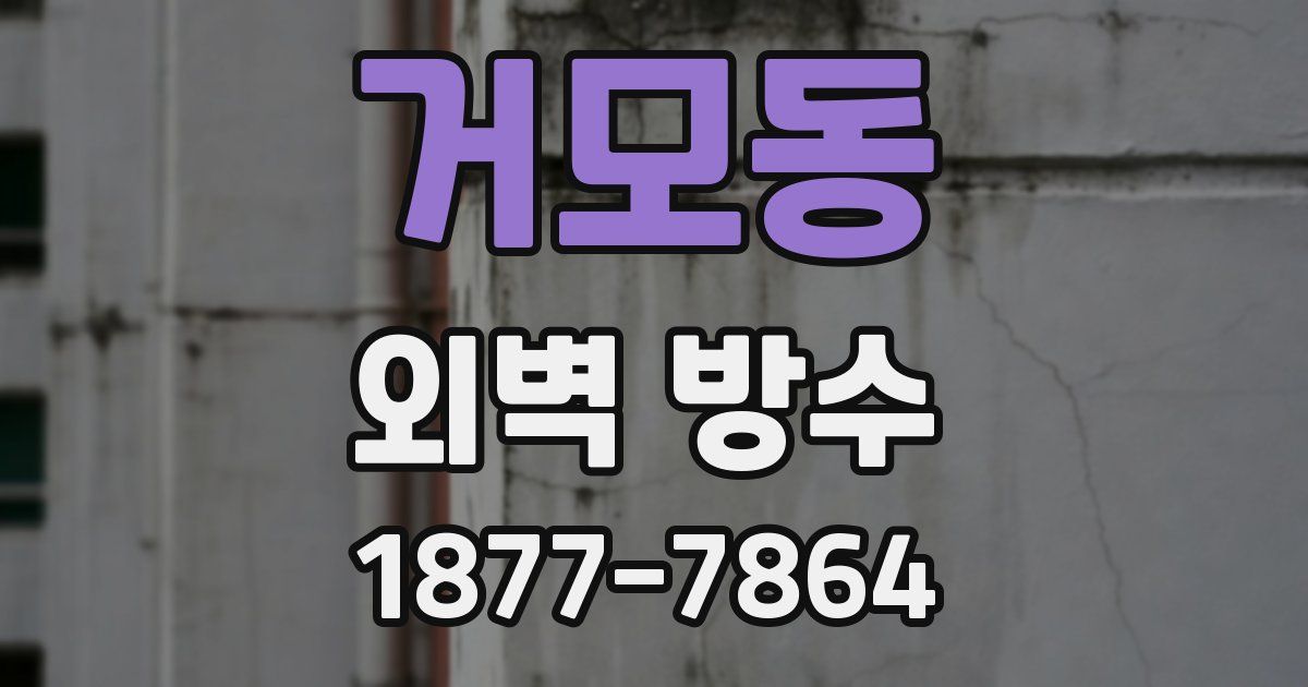 거모동 외벽 방수