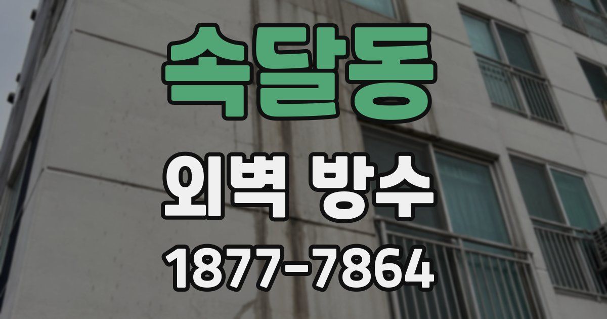 속달동 외벽 방수
