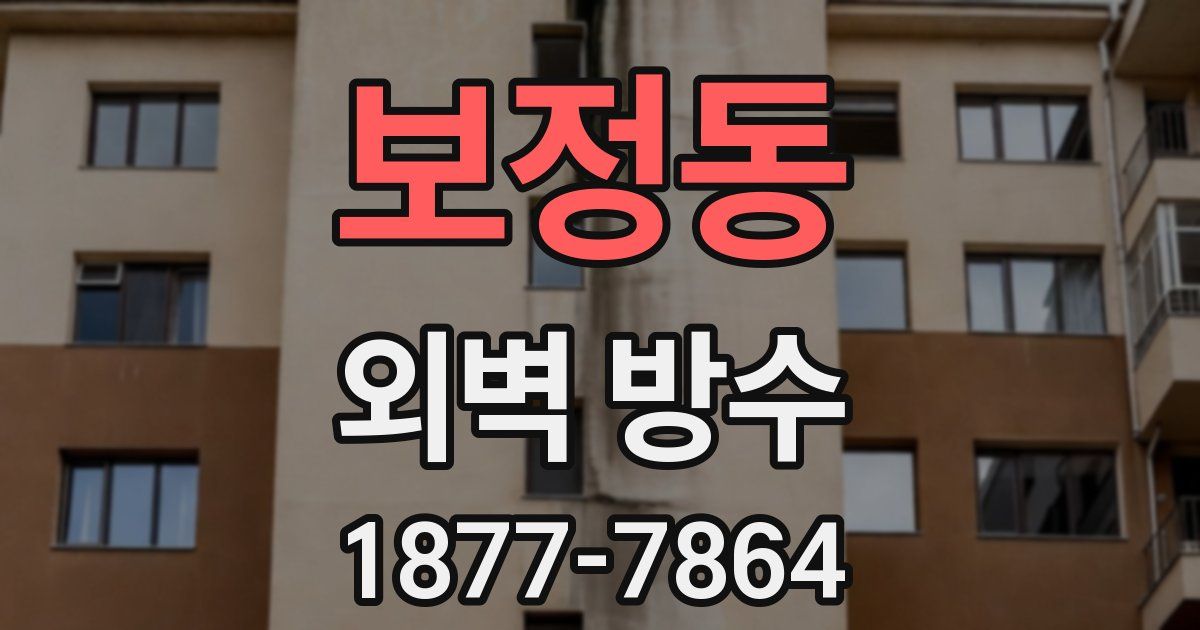 보정동 외벽 방수