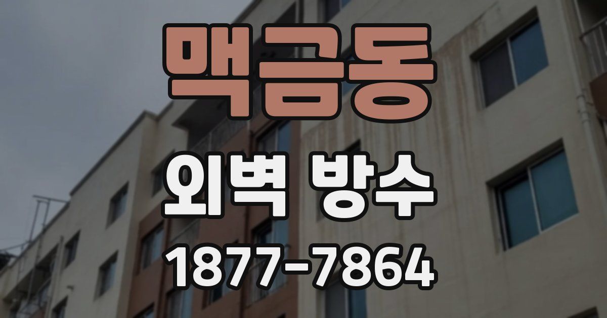 맥금동 외벽 방수