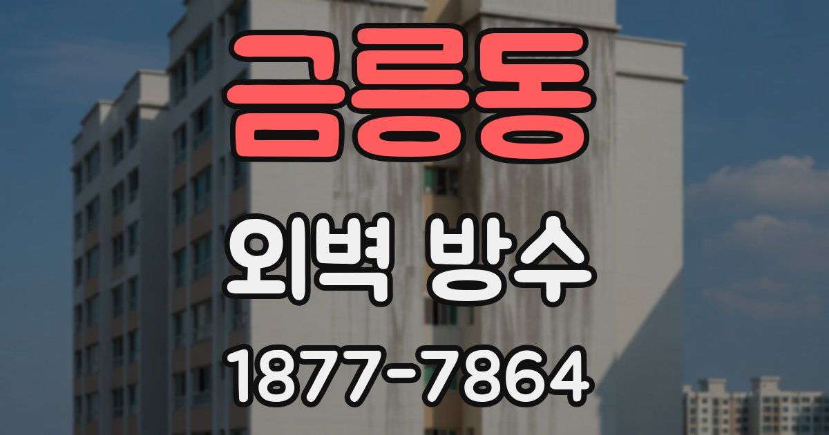 금릉동 외벽 방수